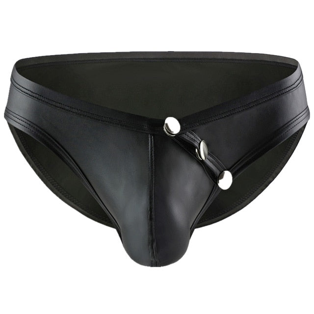 Slip de charol brillante desmontable - Bikini - abierto, atado, atrevido, autopostr_pinterest_48603, bikini, bulge, Hombre, latex, metalico, sexy - 365Briefs -