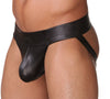 Suspensorio de piel con gran bolsa frontal - Jockstrap - atrevido, bulge, Hombre, jockstrap, leather, piel, sexy - 365Briefs -