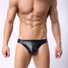 Slip piel con gran bolsa frontal - Bikini - atrevido, bikini, bulge, Hombre, leather, piel, sexy - 365Briefs -