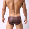 Slip piel con gran bolsa frontal - Bikini - atrevido, bikini, bulge, Hombre, leather, piel, sexy - 365Briefs -