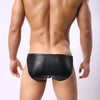 Slip piel con gran bolsa frontal - Bikini - atrevido, bikini, bulge, Hombre, leather, piel, sexy - 365Briefs -