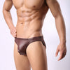 Slip piel con gran bolsa frontal - Bikini - atrevido, bikini, bulge, Hombre, leather, piel, sexy - 365Briefs -