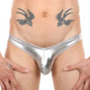Mini slip metálico con gran bolsa frontal - Bikini - atrevido, autopostr_pinterest_48603, autopostr_pinterest_48606, bikini, bulge, comfort, Hombre, leather, metalico, piel, sexy - 365Briefs -