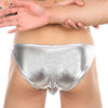 Mini slip metálico con gran bolsa frontal - Bikini - atrevido, autopostr_pinterest_48603, autopostr_pinterest_48606, bikini, bulge, comfort, Hombre, leather, metalico, piel, sexy - 365Briefs -