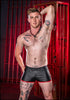 Pantalones cortos de cuero negro con bolsillo - Gym - autopostr_pinterest_48604, gym, Hombre, piel, xxx - 365Briefs -
