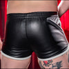 Pantalones cortos de cuero negro con bolsillo - Gym - autopostr_pinterest_48604, gym, Hombre, piel, xxx - 365Briefs -
