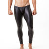 Mallas de piel brillantes con bolsa frontal - Gym - atrevido, autopostr_pinterest_48606, bulge, comfort, gym, Hombre, leather, lycra, piel, sexy - 365Briefs -